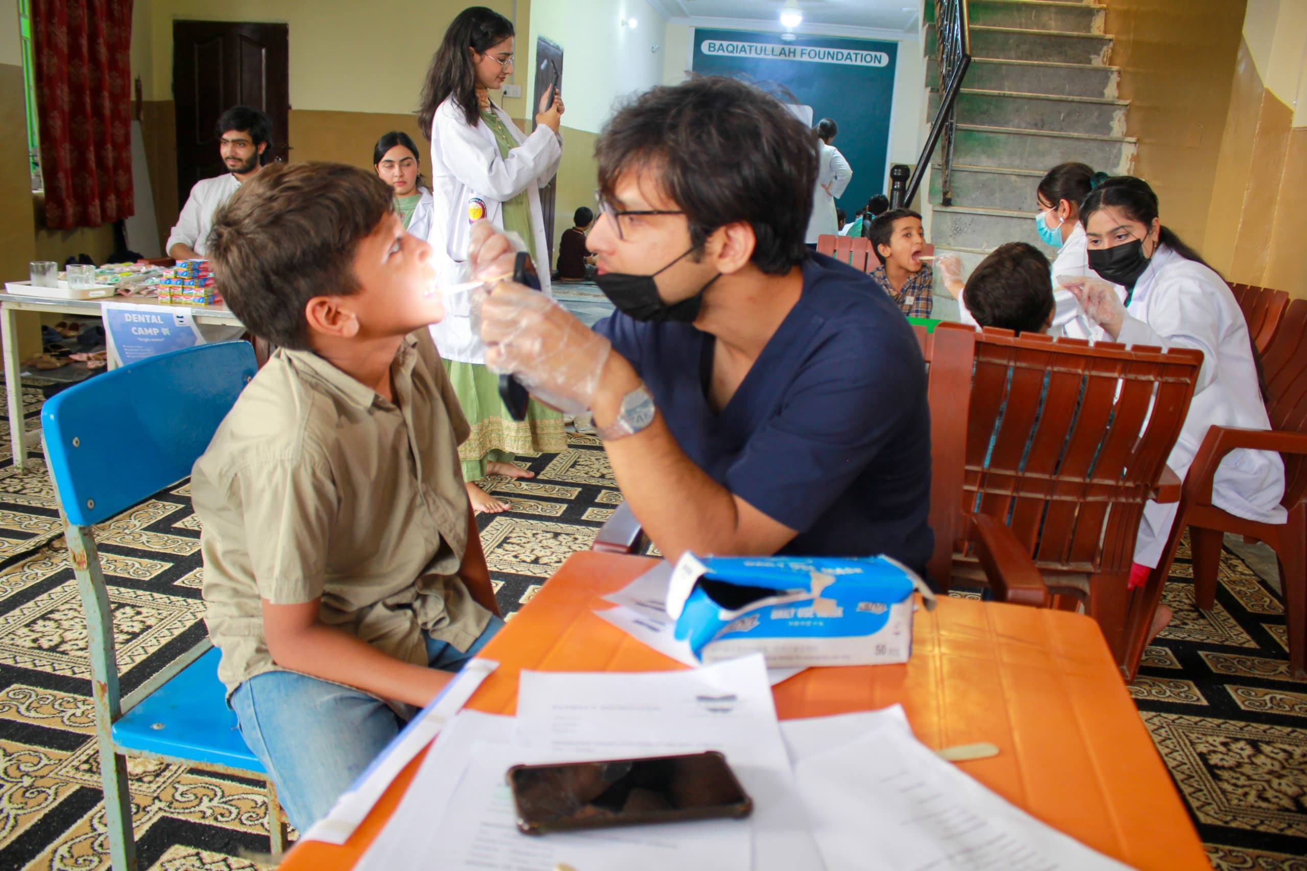 Free medicines and prescriptions dispensed to patients at the foundation's medical camp